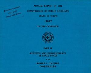 Texas Comptroller of Public Accounts Annual Report: 1967, Part 1B