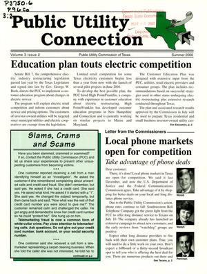 Public Utility Connection, Volume 3, Number 2, Summer 2000
