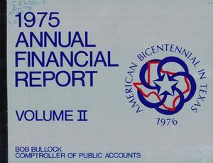 Primary view of object titled 'Texas Annual Financial Report: 1975, Volume 2'.