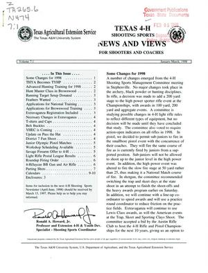 News and Views for Shooters and Coaches, Volume 7, January-March 1998