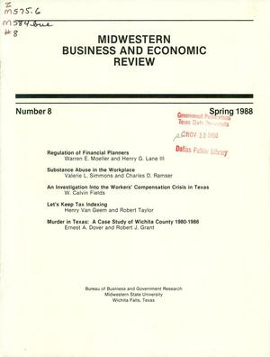 Midwestern Business and Economic Review, Number 8, Spring 1988