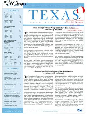 Texas Labor Market Review, April 2003