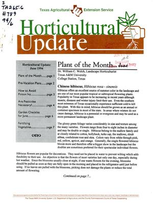 Primary view of object titled 'Horticultural Update, May 1994'.