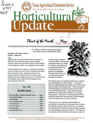 Primary view of object titled 'Horticultural Update, May 1996'.