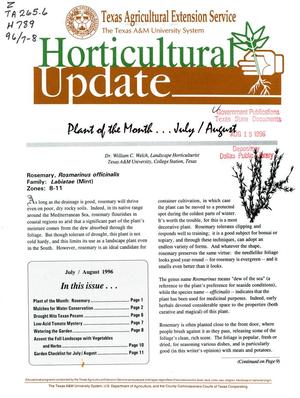 Horticultural Update, July/August 1996