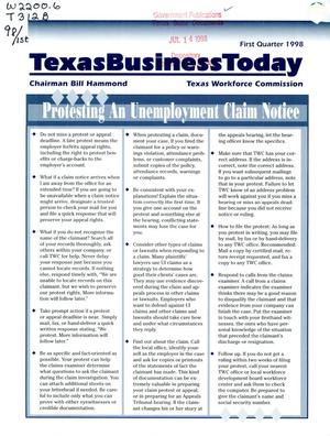 Texas Business Today, 1st Quarter 1998