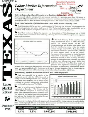 Texas Labor Market Review, December 1998