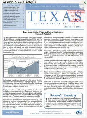 Texas Labor Market Review, December 2006