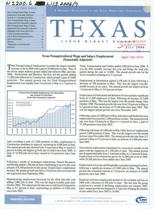 Texas Labor Market Review, July 2006