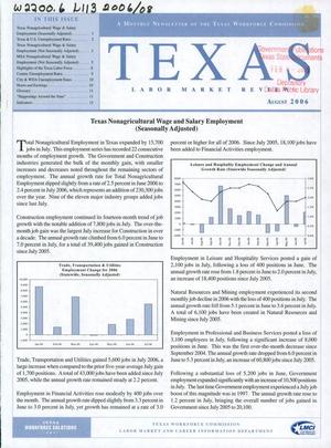 Texas Labor Market Review, August 2006