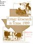 Primary view of Forage Research in Texas: 1989