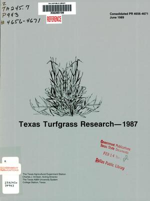 Texas Turfgrass Research: 1987