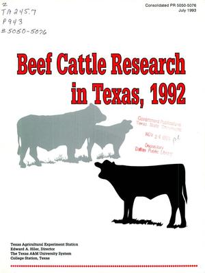 Primary view of object titled 'Beef Cattle Research in Texas: 1992'.