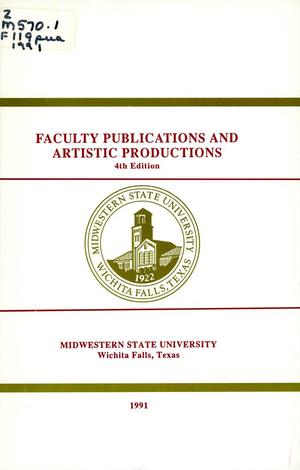 Faculty Publications and Artistic Productions 1991