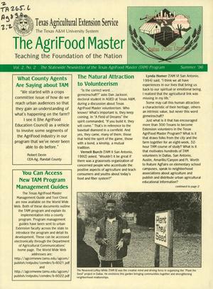 Primary view of object titled 'The AgriFood Master, Volume 2, Number 2, Summer 1996'.