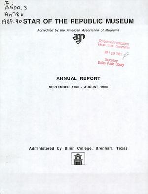 Star of the Republic Museum Annual Report: 1990