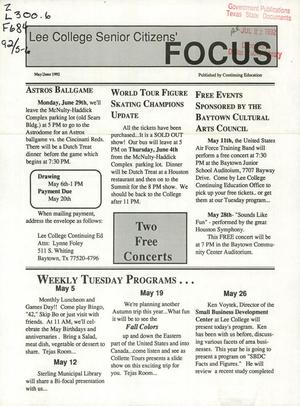 Primary view of object titled 'Lee College Senior Citizens' Focus, May/June 1992'.