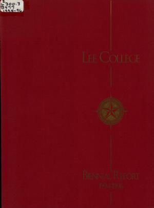 Primary view of object titled 'Lee College Biennial Report: 1994-1996'.