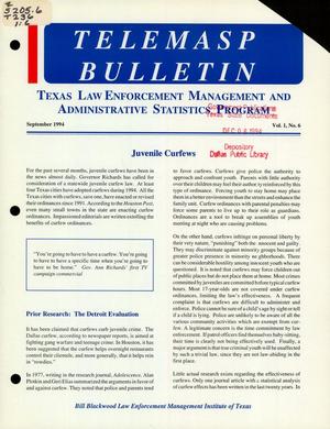 TELEMASP Bulletin, Volume 1, Number 6, September 1994