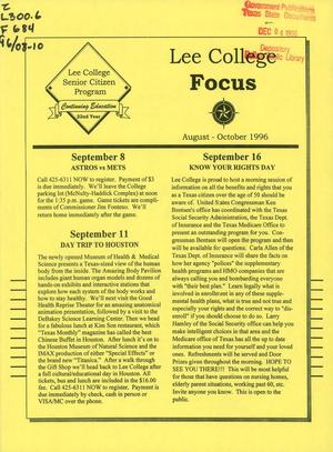 Lee College Focus, August-October 1996