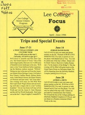 Primary view of object titled 'Lee College Focus, April-June 1996'.