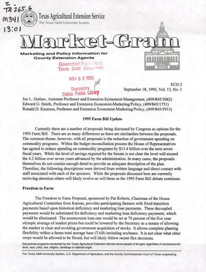 Market-Gram, Volume 13, Number 1, September 1995