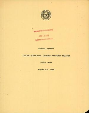 Primary view of object titled 'Texas National Guard Armory Board Annual Report: 1966'.
