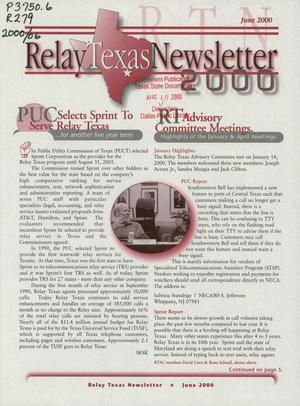 Primary view of object titled 'Relay Texas Newsletter, June 2000'.