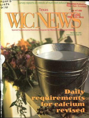 Texas WIC News, Volume 6, Number 10, Novmeber 1997