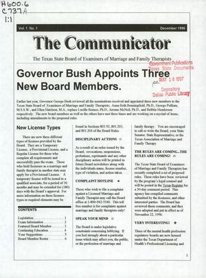 The Communicator, Volume 1, Number 1, December 1996