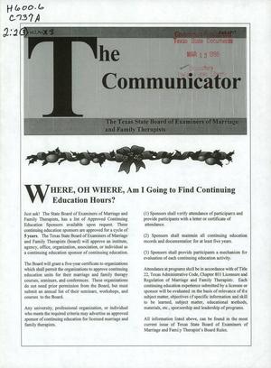 Primary view of object titled 'The Communicator, Volume 2, Number [3], Fall 1997'.