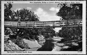 [Photograph of the New Suspension Bridge at Lover's Retreat]