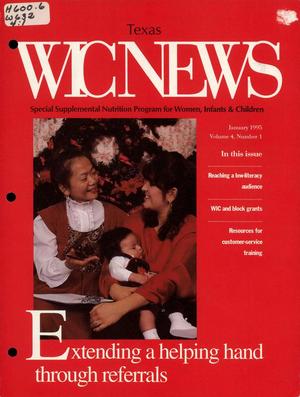 Primary view of object titled 'Texas WIC News, Volume 4, Number 1, January 1995'.