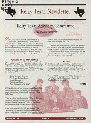 Relay Texas Newsletter, September 1998
