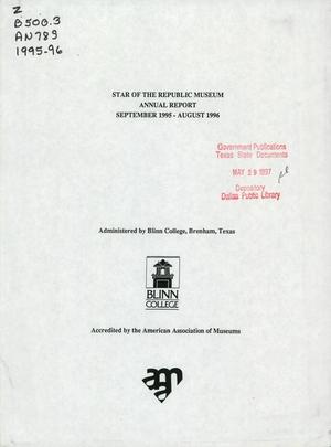 Primary view of object titled 'Star of the Republic Museum Annual Report: 1996'.