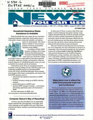 Primary view of object titled 'Environmental News You Can Use, October 2005'.