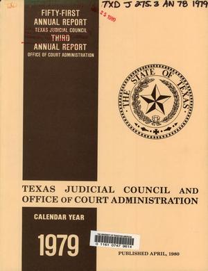 Primary view of object titled 'Texas Judicial System Annual Report: 1979'.