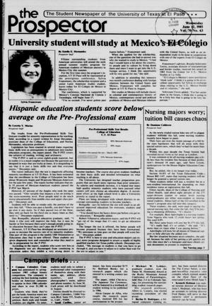 The Prospector (El Paso, Tex.), Vol. 70, No. 63, Ed. 1 Wednesday, June 12, 1985