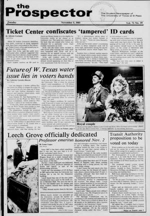 The Prospector (El Paso, Tex.), Vol. 71, No. 19, Ed. 1 Tuesday, November 5, 1985