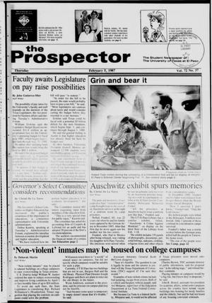 The Prospector (El Paso, Tex.), Vol. 72, No. 37, Ed. 1 Thursday, February 5, 1987