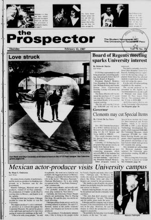 The Prospector (El Paso, Tex.), Vol. 72, No. 39, Ed. 1 Thursday, February 12, 1987