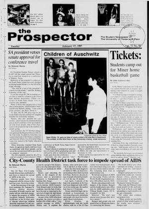 The Prospector (El Paso, Tex.), Vol. 72, No. 40, Ed. 1 Tuesday, February 17, 1987