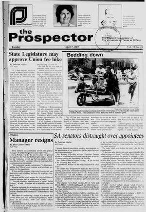 The Prospector (El Paso, Tex.), Vol. 72, No. 51, Ed. 1 Tuesday, April 7, 1987