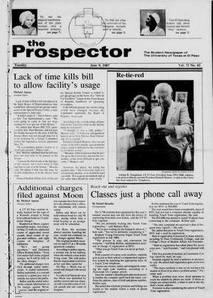 The Prospector (El Paso, Tex.), Vol. 72, No. 62, Ed. 1 Tuesday, June 9, 1987