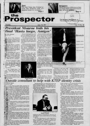 The Prospector (El Paso, Tex.), Vol. 72, No. 65, Ed. 1 Tuesday, June 30, 1987
