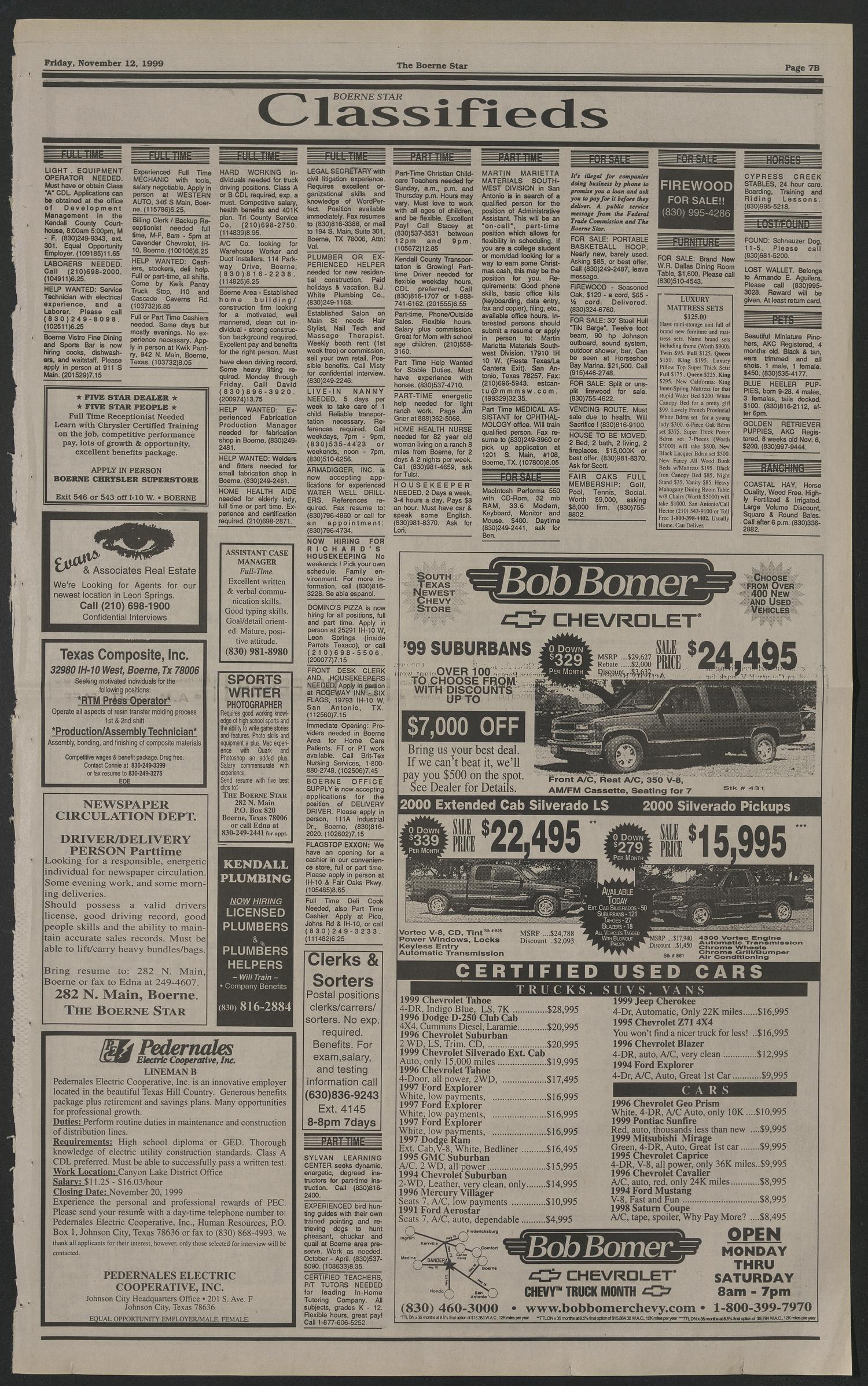 The Boerne Star (Boerne, Tex.), Vol. 94, No. 91, Ed. 1 Friday, November 12, 1999
                                                
                                                    [Sequence #]: 21 of 22
                                                