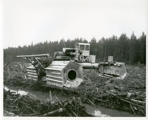 Primary view of object titled 'A34 tree crusher with hexagon shaped wheels at Stumpy Point J5G, 22205'.