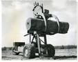 Photograph: 17 ton 3-Wheel Stacker Grabbing an Iron Log brought from Africa, J5G,…