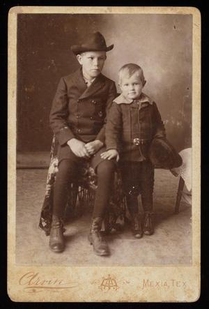 [Portrait of Two Unknown Boys with Hats]