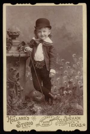 [Portrait of an Unknown Boy with a Hat and Cane]